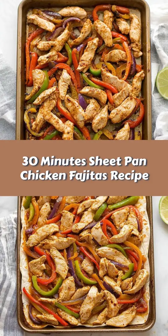 30 Minutes Sheet Pan Chicken Fajitas Recipe