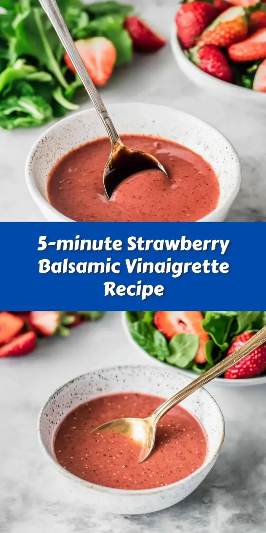 5-minute Strawberry Balsamic Vinaigrette Recipe