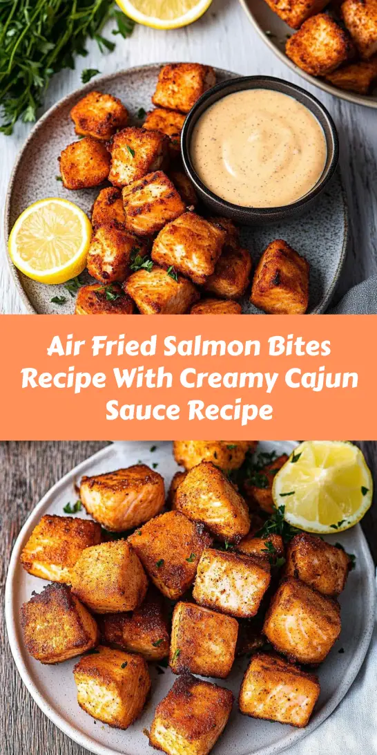 Air Fried Salmon Bites Recipe With Creamy Cajun Sauce Recipe