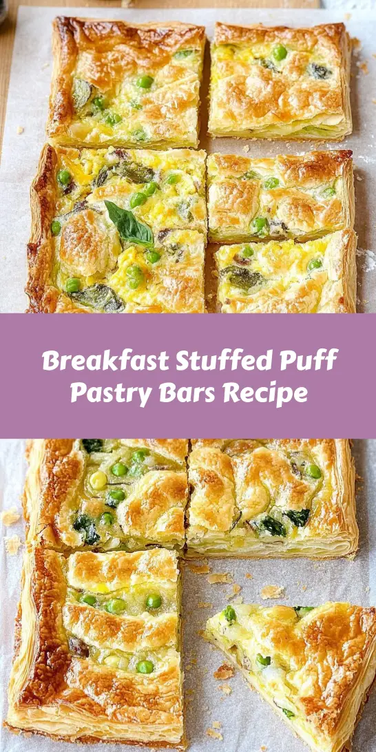 Breakfast Stuffed Puff Pastry Bars Recipe