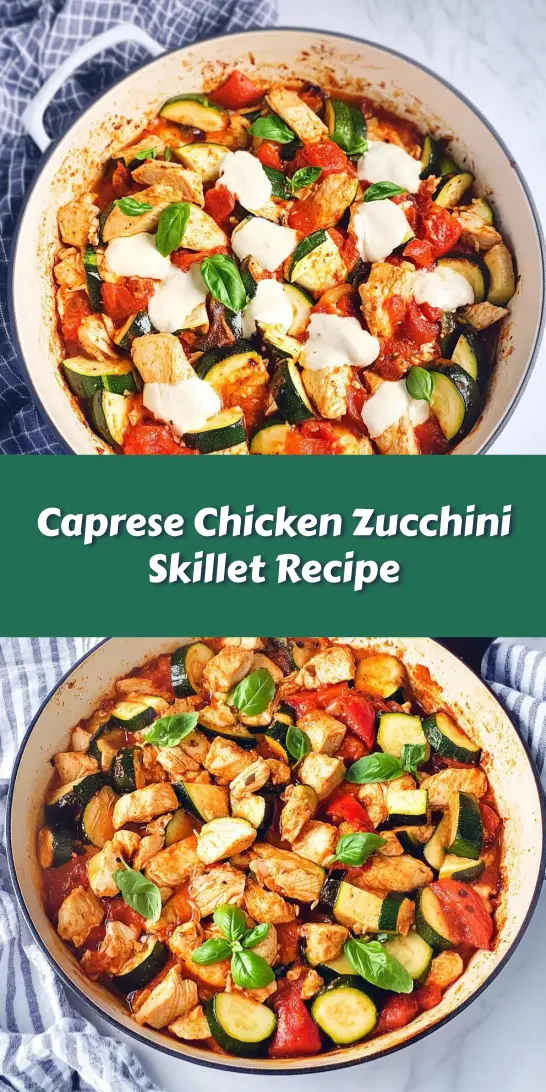 Caprese Chicken Zucchini Skillet Recipe