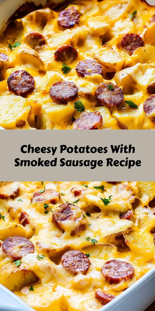 Cheesy Potatoes With Smoked Sausage Recipe