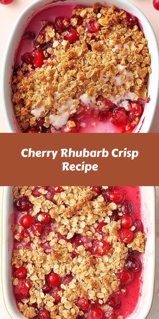Cherry Rhubarb Crisp Recipe