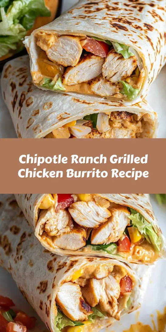 Chipotle Ranch Grilled Chicken Burrito Recipe