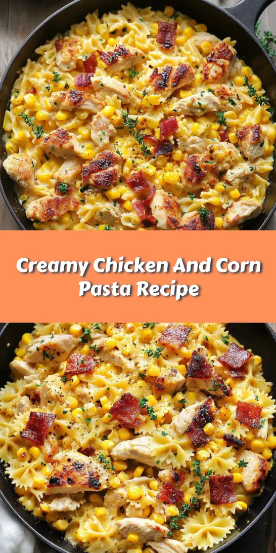 Creamy Chicken And Corn Pasta Recipe
