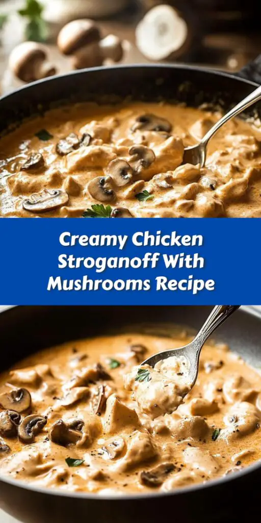 Creamy Chicken Stroganoff With Mushrooms Recipe