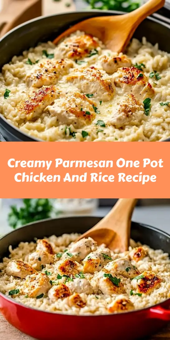 Creamy Parmesan One Pot Chicken And Rice Recipe