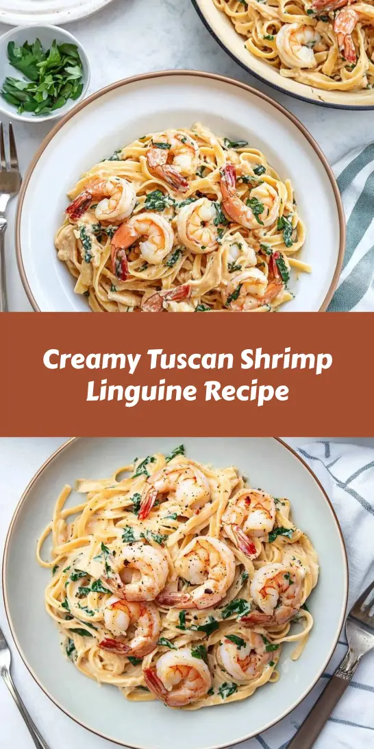 Creamy Tuscan Shrimp Linguine Recipe