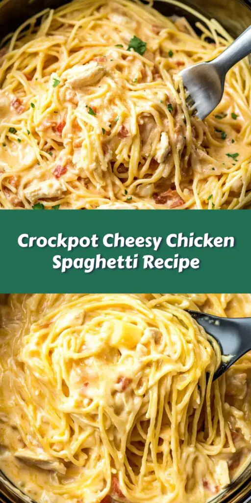 Crockpot Cheesy Chicken Spaghetti Recipe