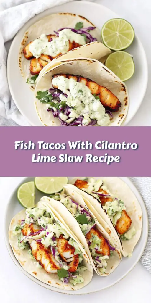 Fish Tacos With Cilantro Lime Slaw Recipe