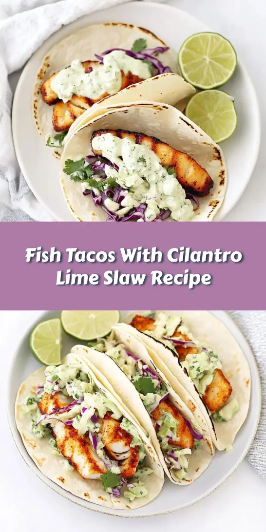 Fish Tacos With Cilantro Lime Slaw Recipe