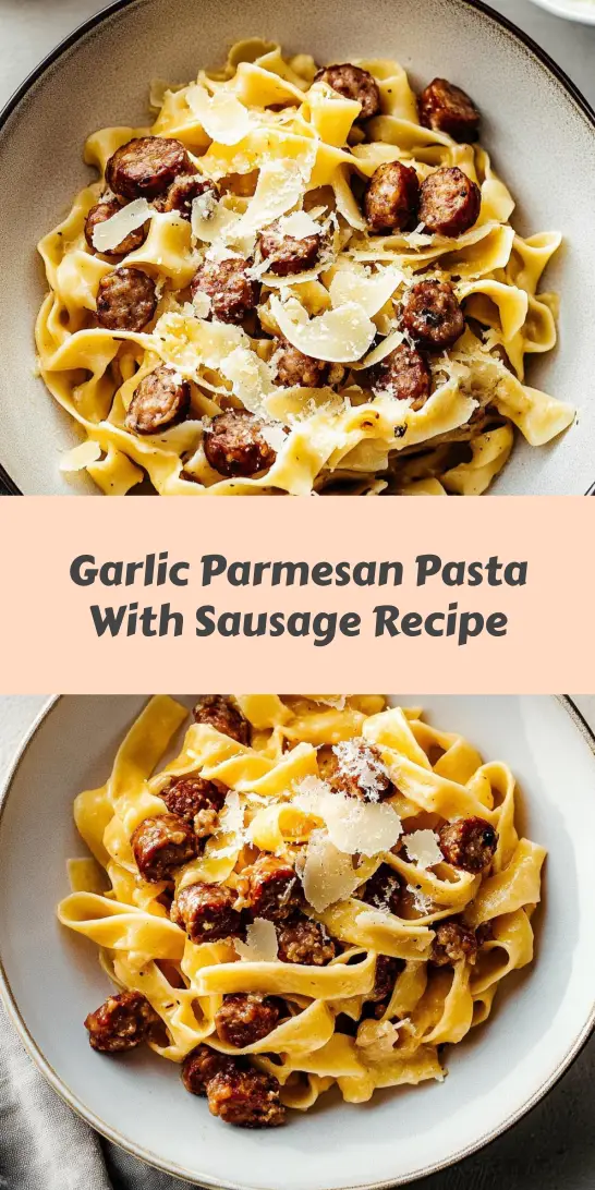 Garlic Parmesan Pasta With Sausage Recipe
