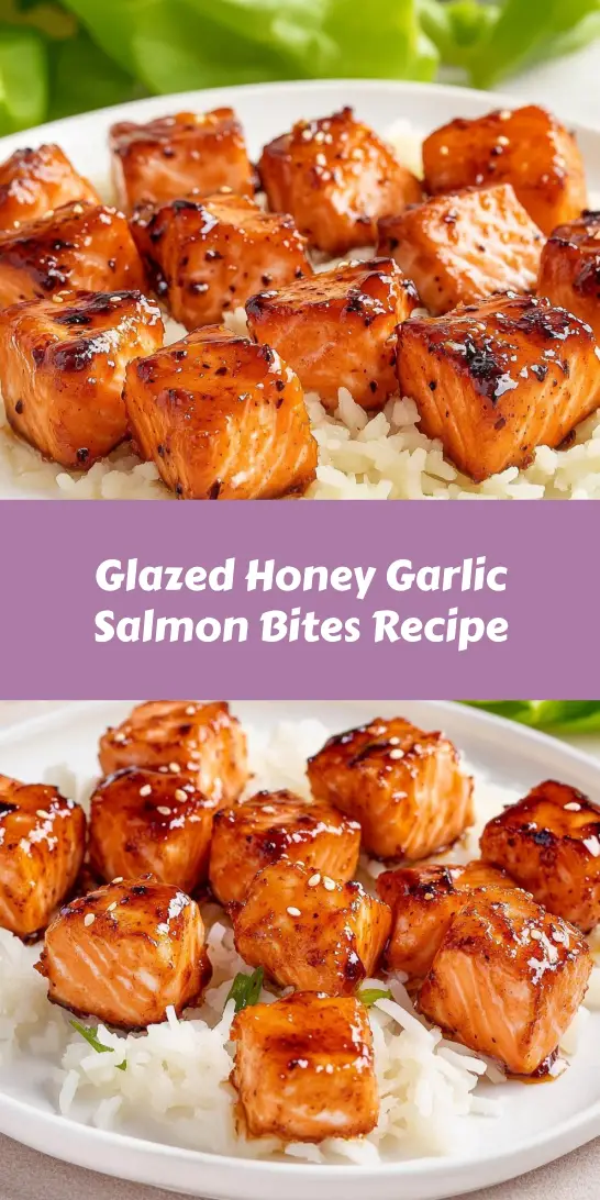 Glazed Honey Garlic Salmon Bites Recipe