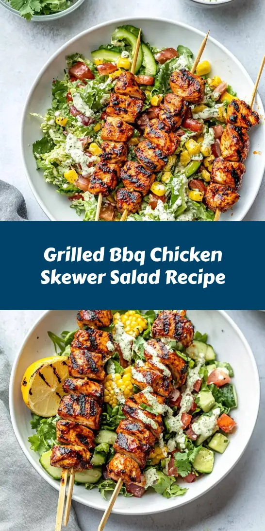 Grilled Bbq Chicken Skewer Salad Recipe