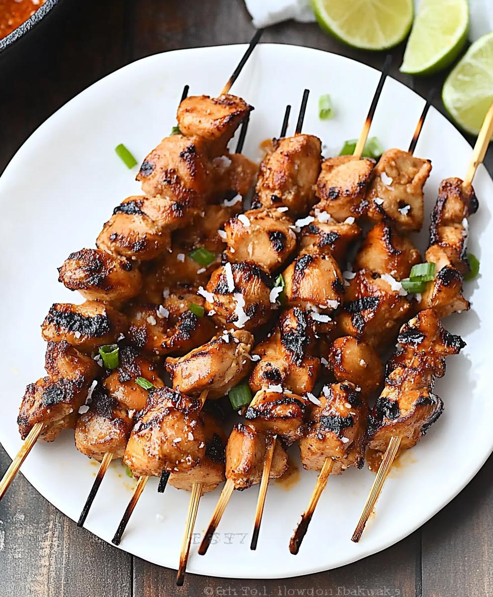 Grilled Thai Coconut Chicken Skewers Recipe