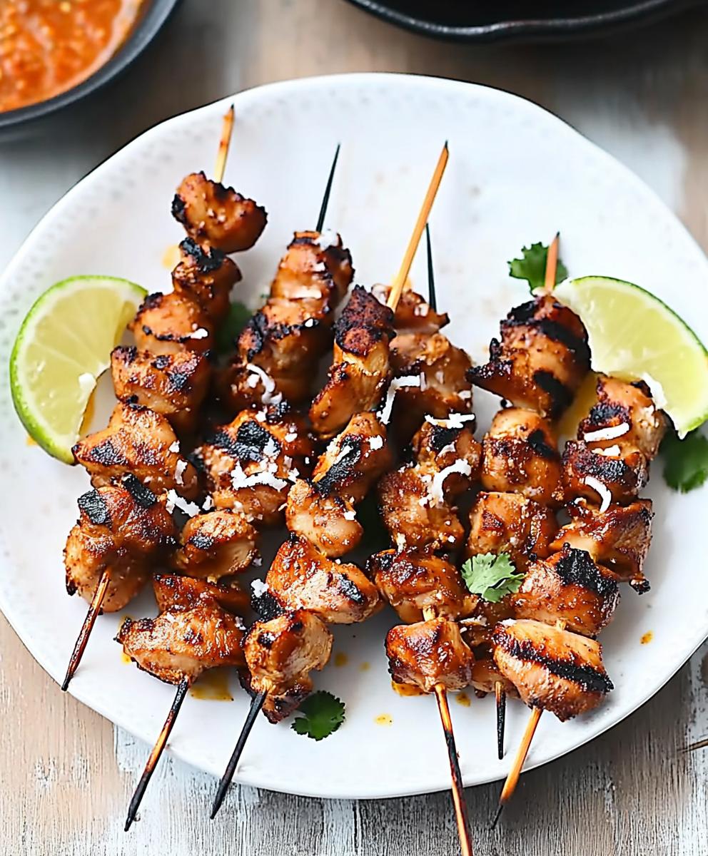 Grilled Thai Coconut Chicken Skewers Recipe