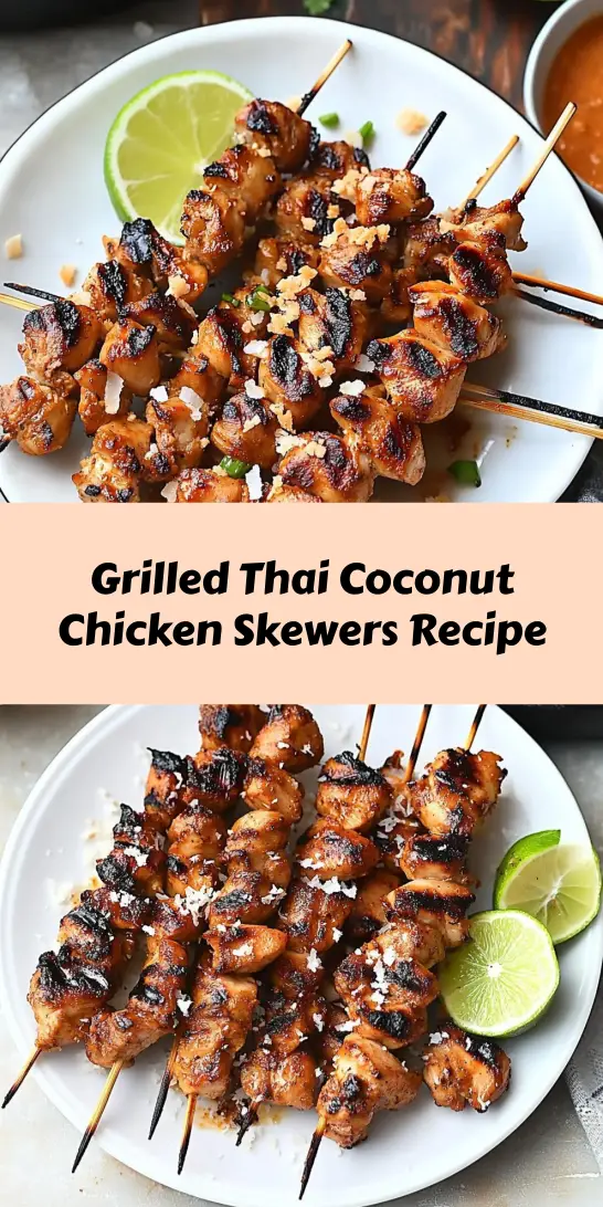 Grilled Thai Coconut Chicken Skewers Recipe
