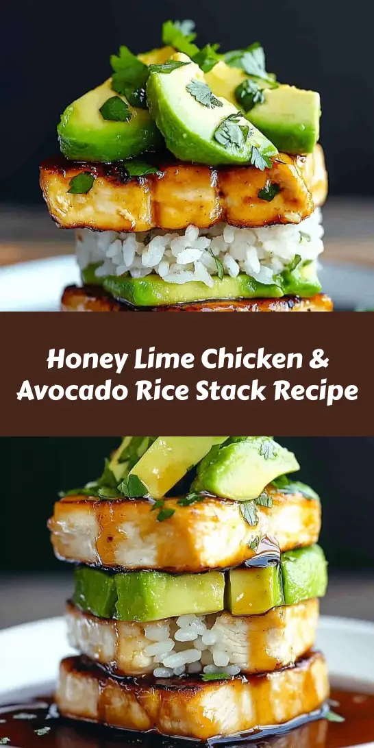 Honey Lime Chicken & Avocado Rice Stack Recipe