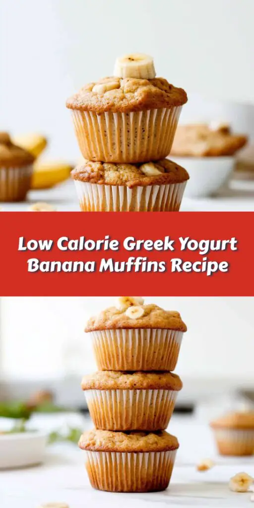 Low Calorie Greek Yogurt Banana Muffins Recipe
