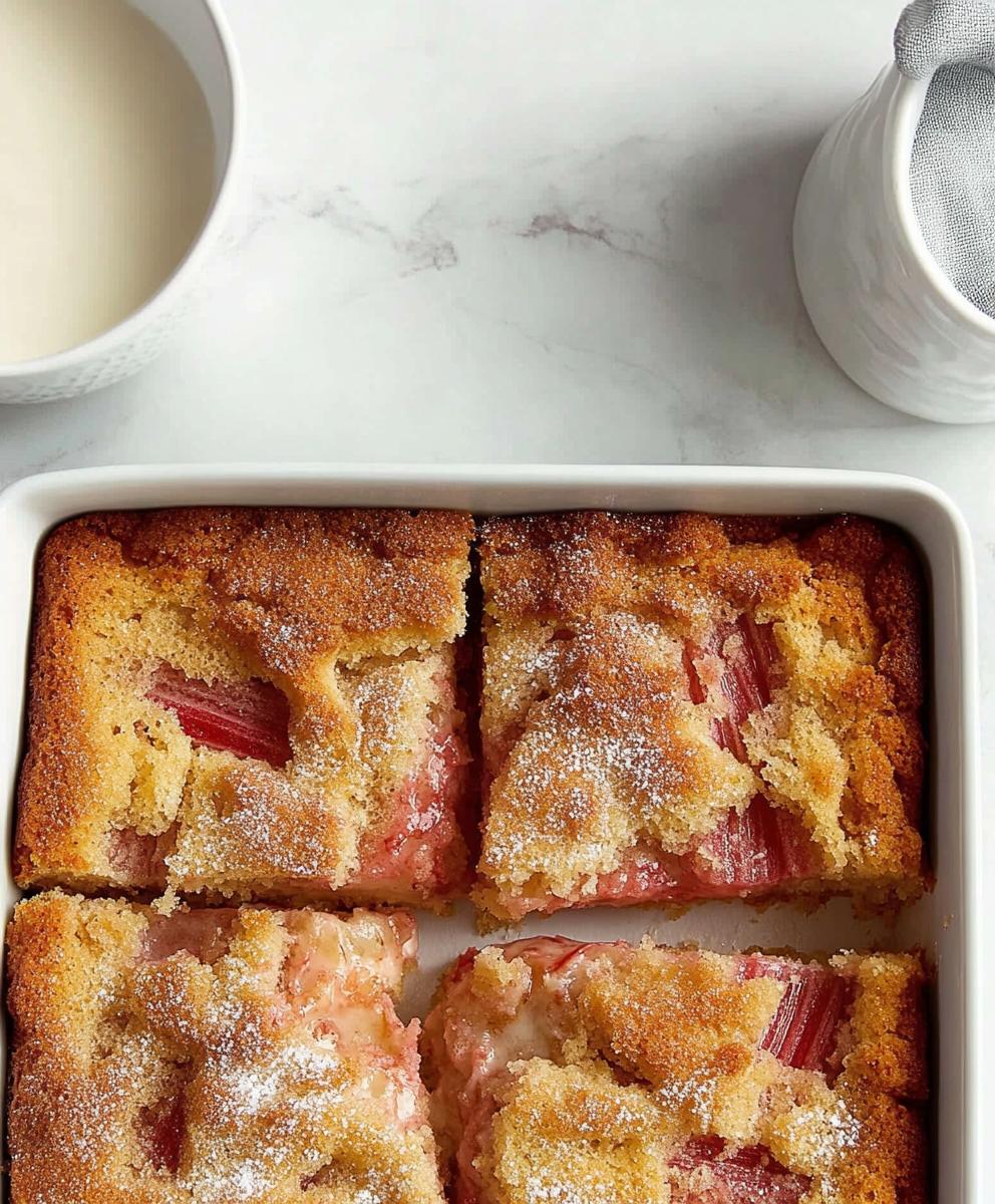 Oma's Rhubarb Cake Recipe