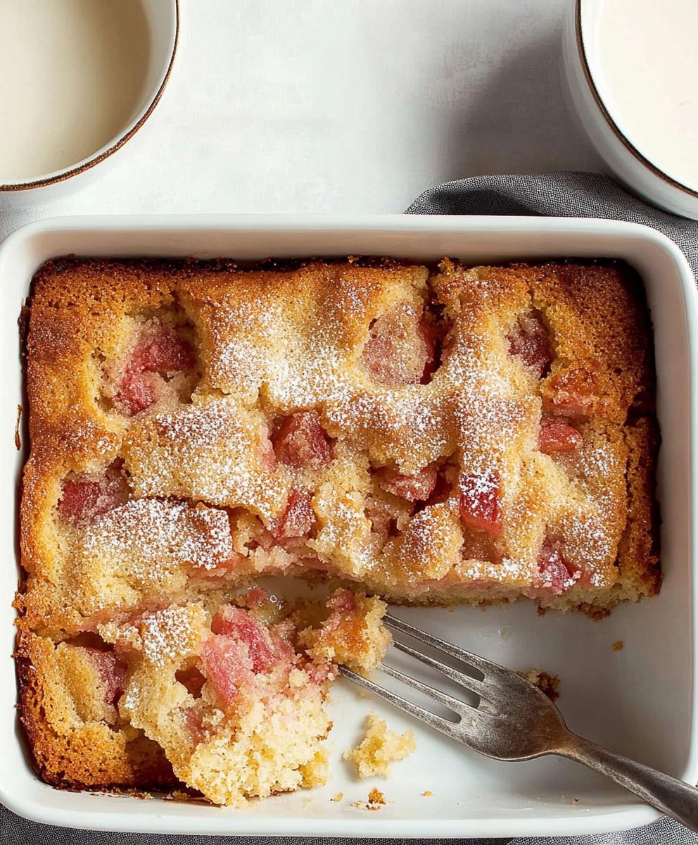 Oma's Rhubarb Cake Recipe