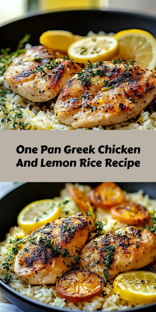 One Pan Greek Chicken And Lemon Rice Recipe