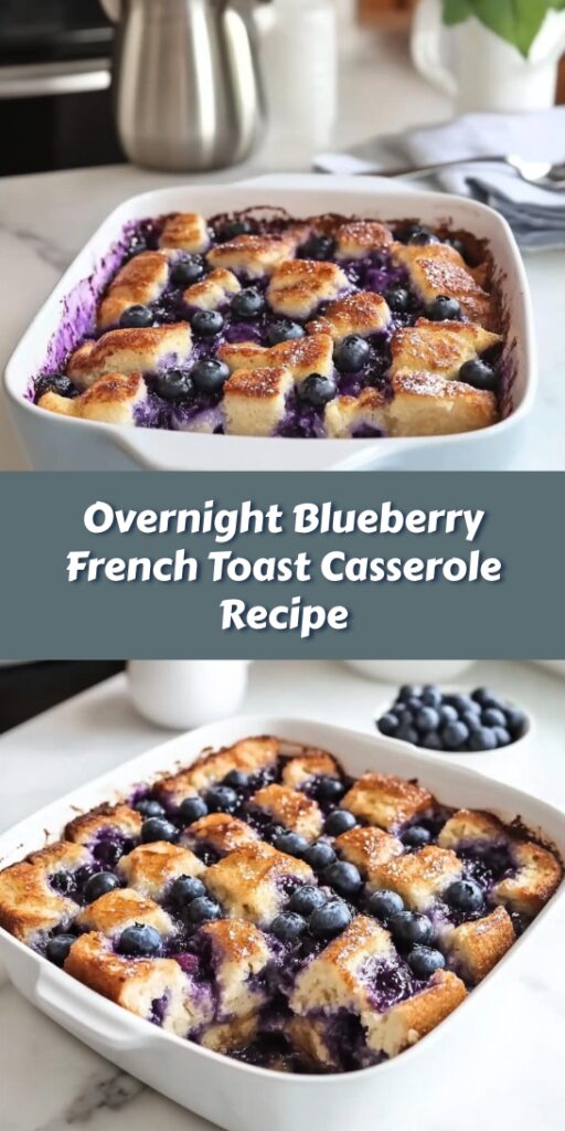 Overnight Blueberry French Toast Casserole Recipe