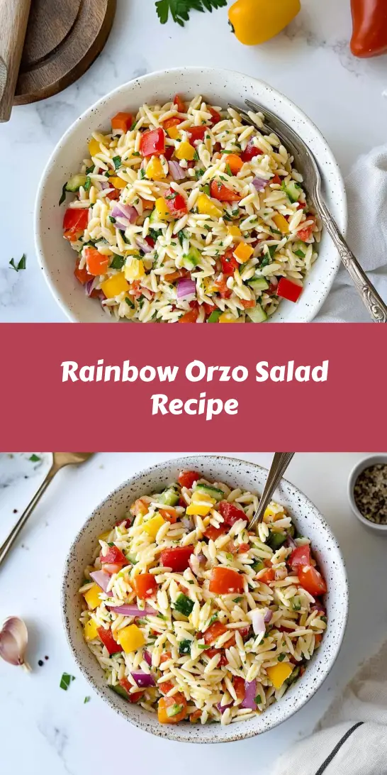 Rainbow Orzo Salad Recipe
