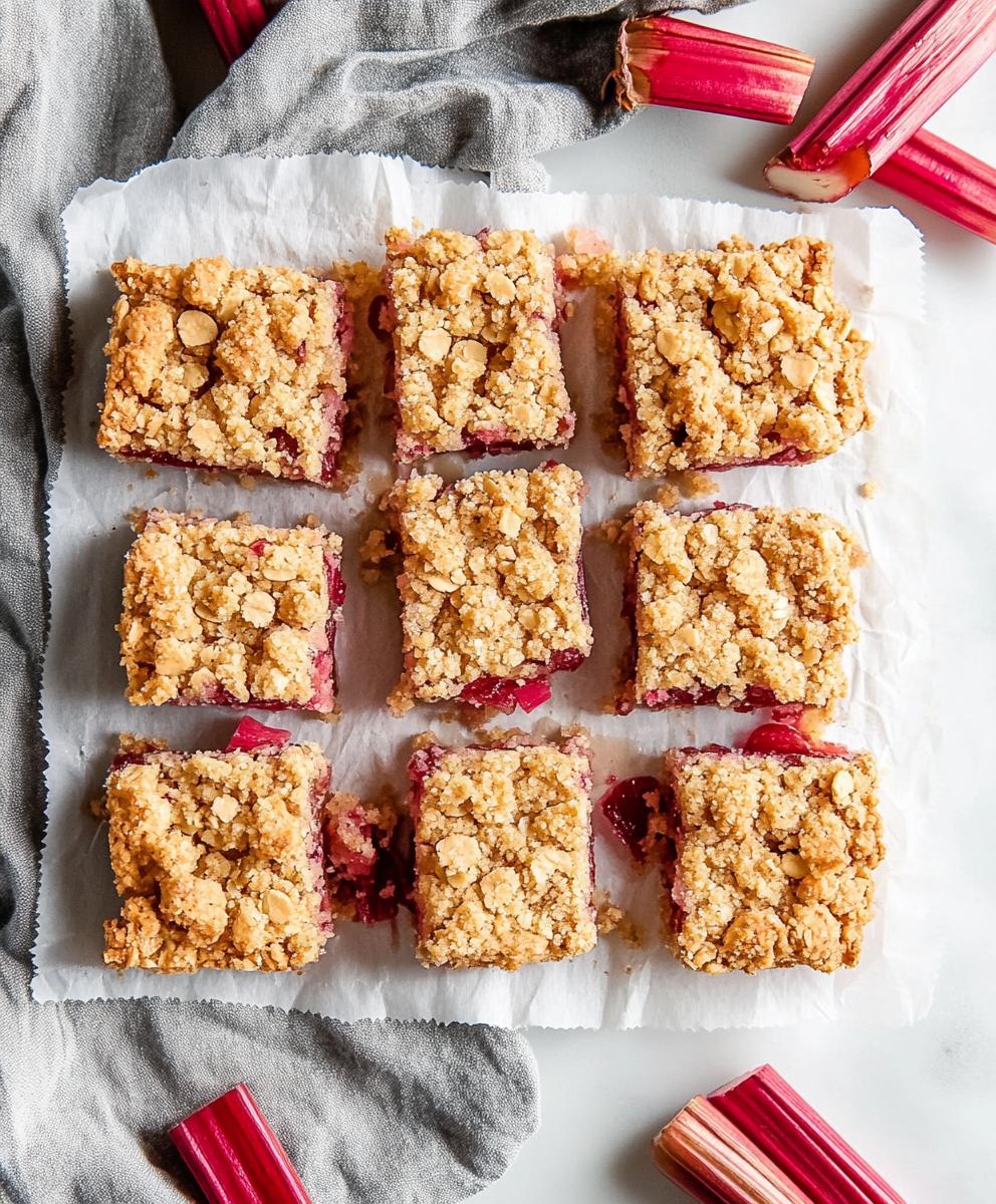 Rhubarb Crumble Bars Recipe