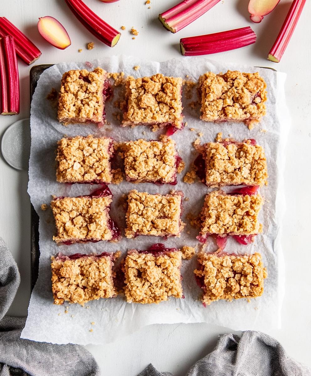 Rhubarb Crumble Bars Recipe