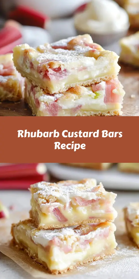 Rhubarb Custard Bars Recipe