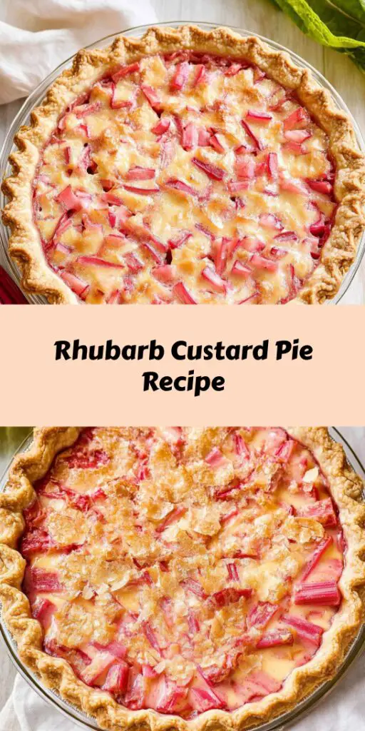 Rhubarb Custard Pie Recipe