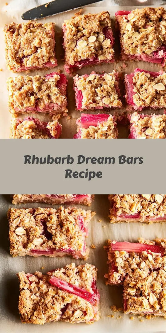 Rhubarb Dream Bars Recipe