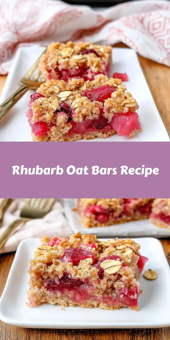 Rhubarb Oat Bars Recipe