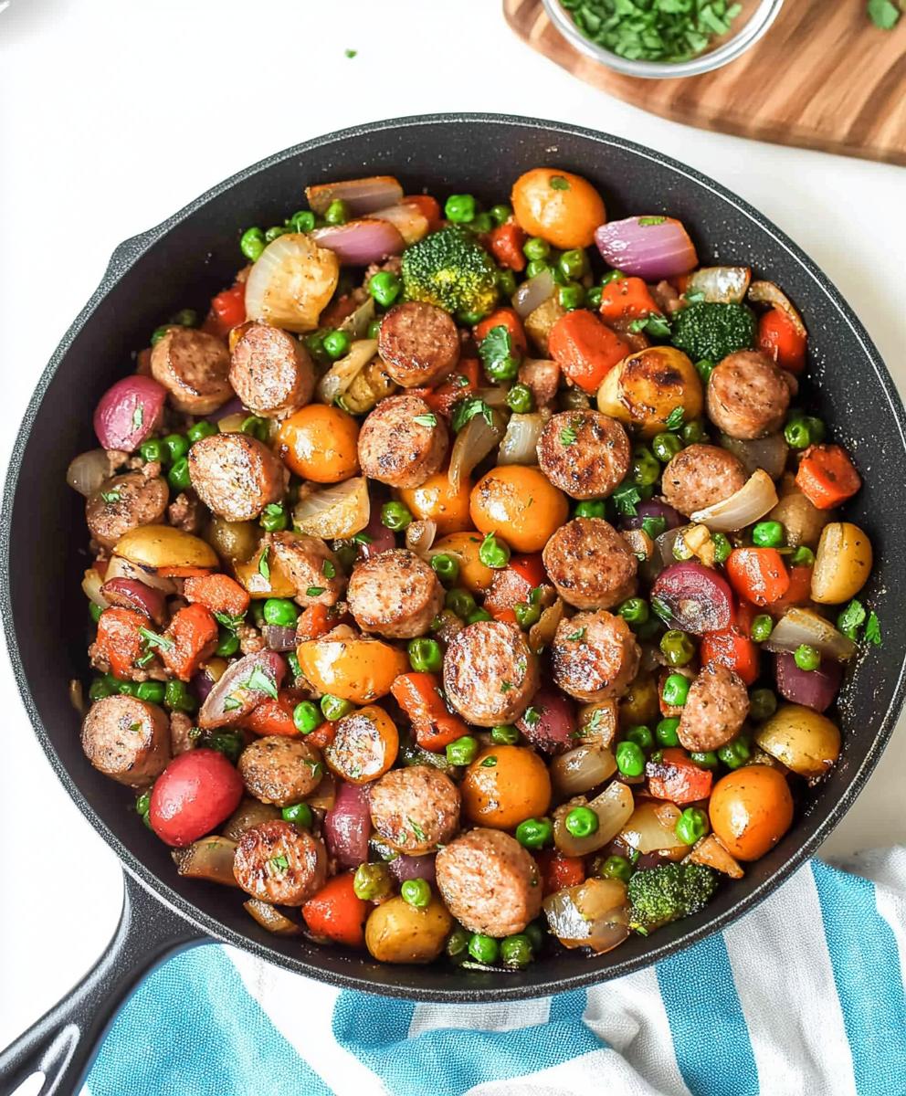 Sausage And Veggies Skillet Recipe