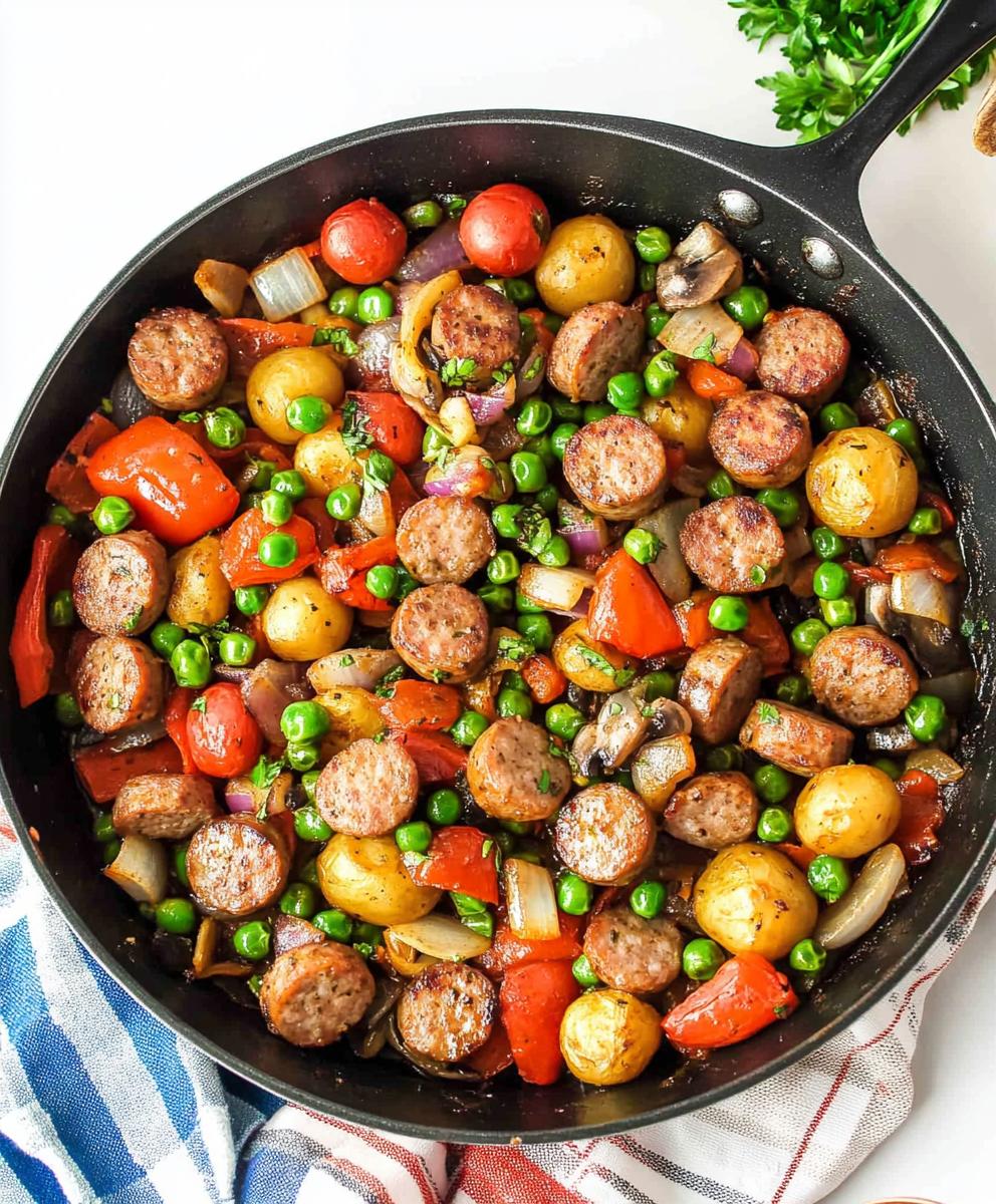 Sausage And Veggies Skillet Recipe