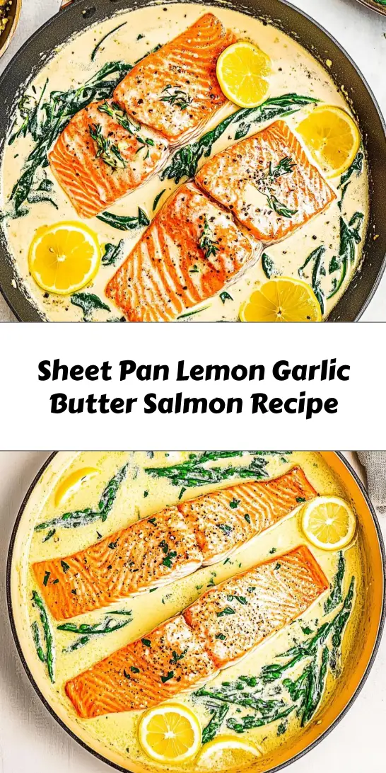 Sheet Pan Lemon Garlic Butter Salmon Recipe