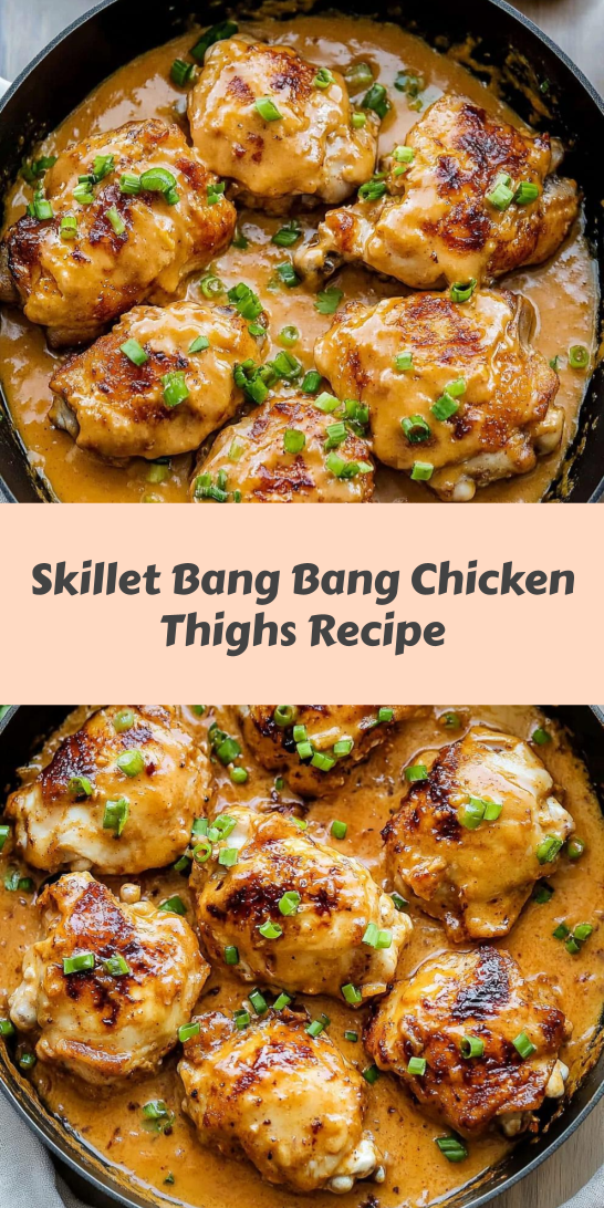 Skillet Bang Bang Chicken Thighs Recipe