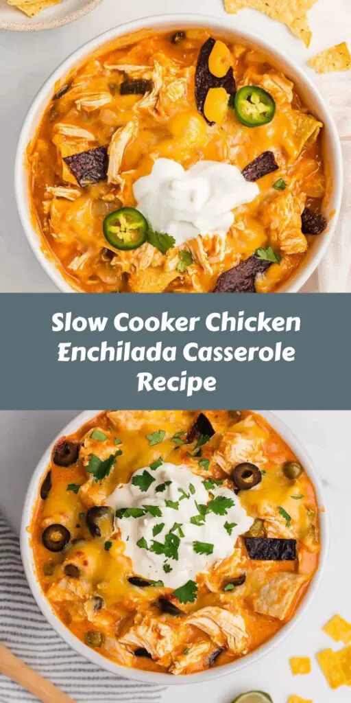 Slow Cooker Chicken Enchilada Casserole Recipe