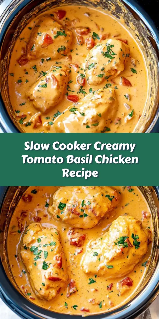 Slow Cooker Creamy Tomato Basil Chicken Recipe