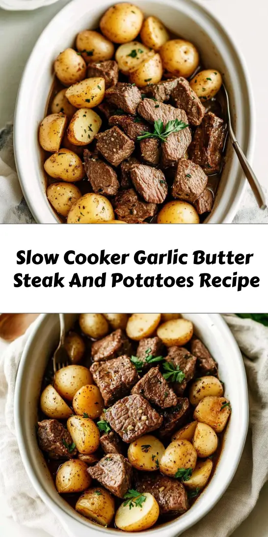Slow Cooker Garlic Butter Steak And Potatoes Recipe