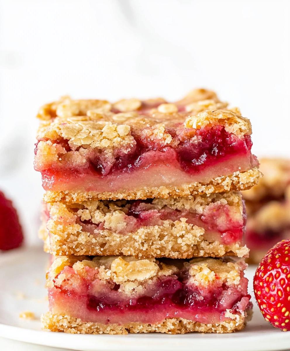 Strawberry Rhubarb Bars Recipe