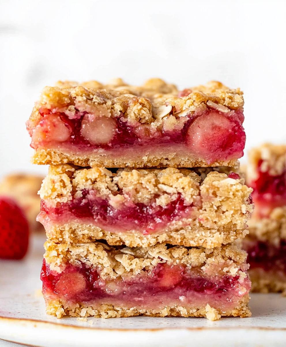 Strawberry Rhubarb Bars Recipe