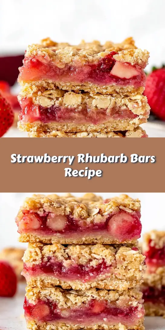 Strawberry Rhubarb Bars Recipe