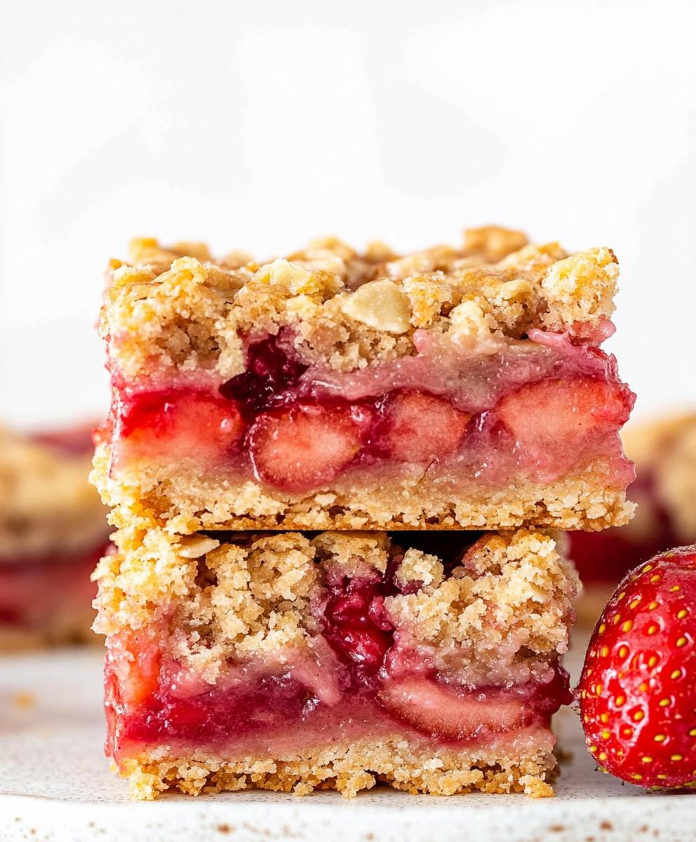 Strawberry Rhubarb Bars Recipe