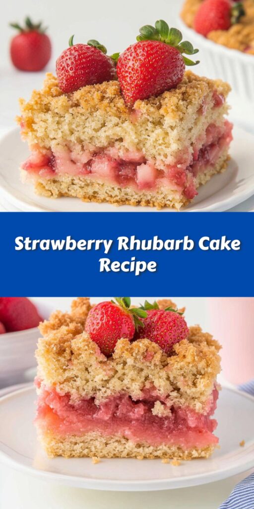 Strawberry Rhubarb Cake Recipe