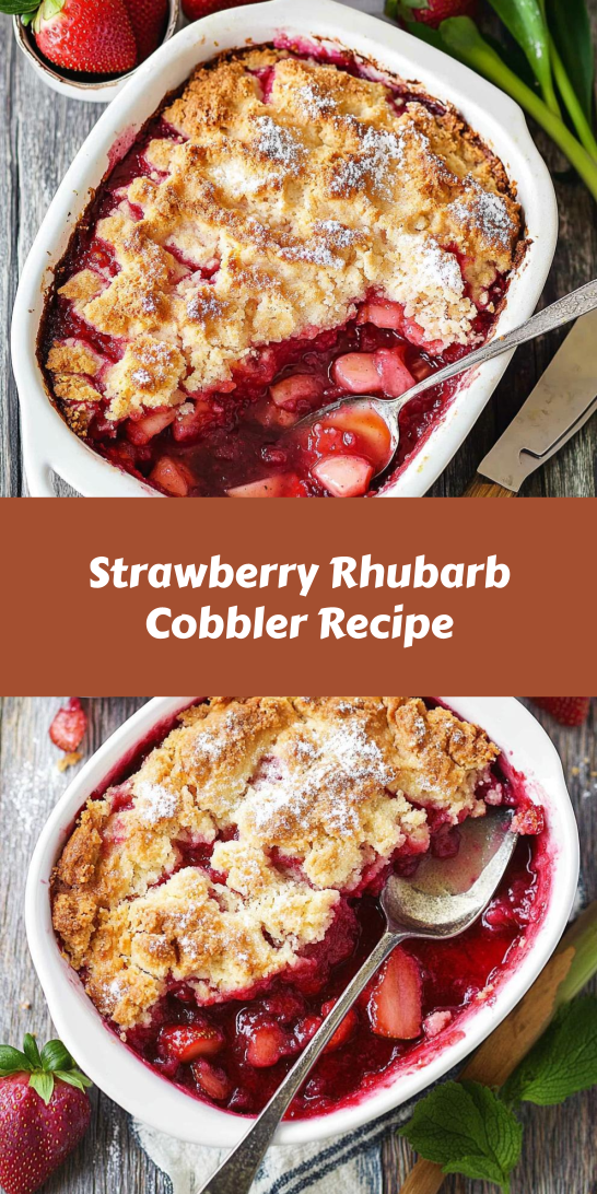 Strawberry Rhubarb Cobbler Recipe