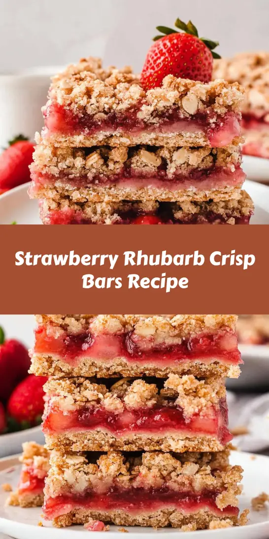 Strawberry Rhubarb Crisp Bars Recipe