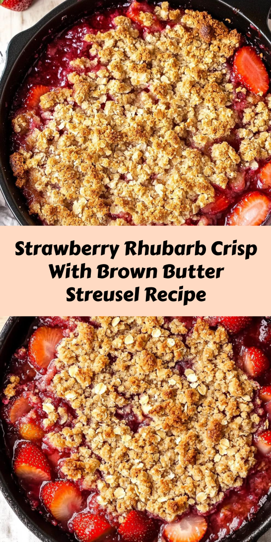 Strawberry Rhubarb Crisp With Brown Butter Streusel Recipe