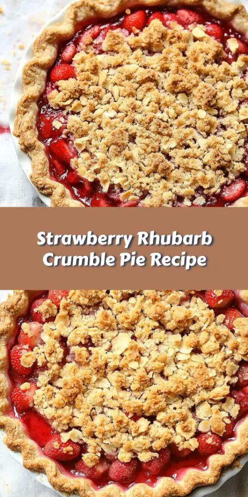 Strawberry Rhubarb Crumble Pie Recipe